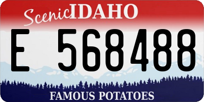 ID license plate E568488