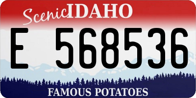 ID license plate E568536