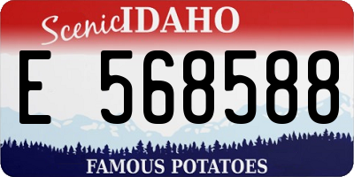 ID license plate E568588