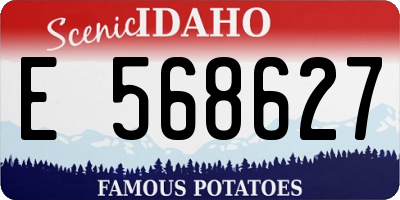ID license plate E568627