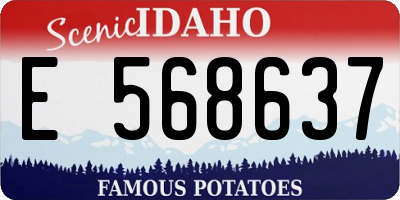 ID license plate E568637