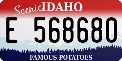 ID license plate E568680