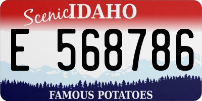 ID license plate E568786