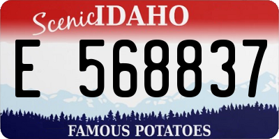 ID license plate E568837