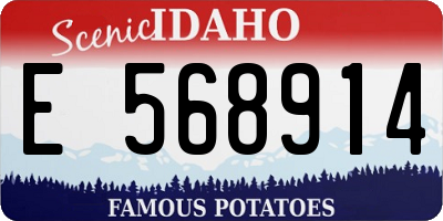 ID license plate E568914