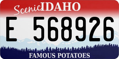 ID license plate E568926