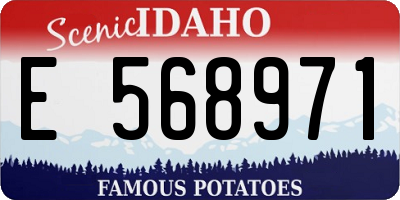 ID license plate E568971