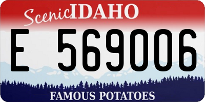 ID license plate E569006
