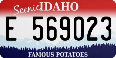 ID license plate E569023