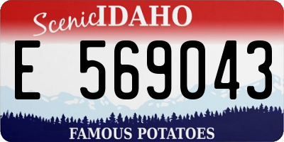 ID license plate E569043