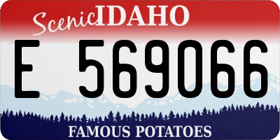 ID license plate E569066