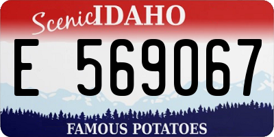 ID license plate E569067