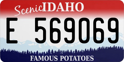 ID license plate E569069