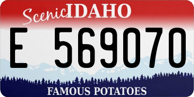ID license plate E569070