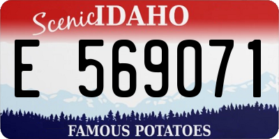 ID license plate E569071