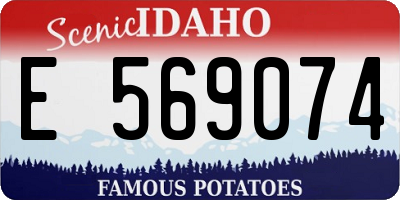 ID license plate E569074