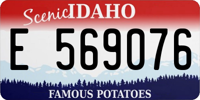 ID license plate E569076