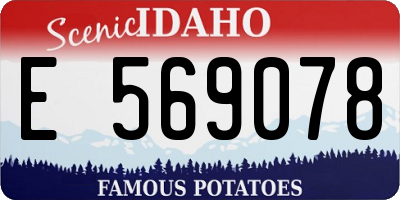 ID license plate E569078