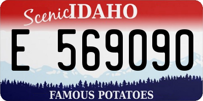 ID license plate E569090