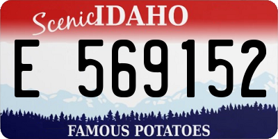 ID license plate E569152