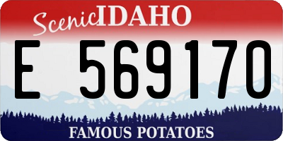 ID license plate E569170