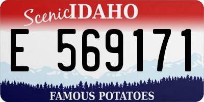 ID license plate E569171