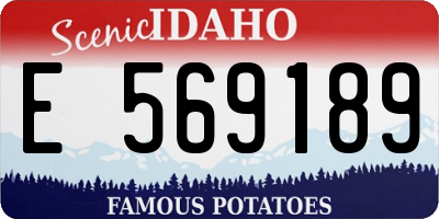 ID license plate E569189
