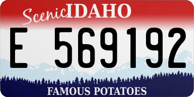 ID license plate E569192