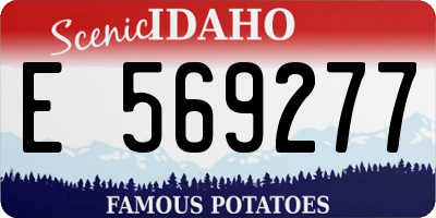ID license plate E569277