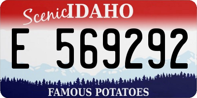ID license plate E569292