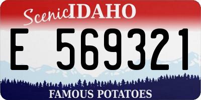 ID license plate E569321