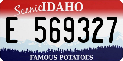 ID license plate E569327
