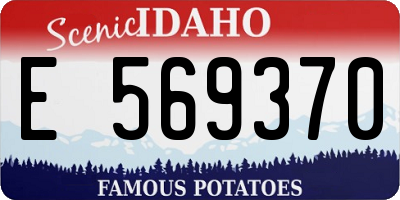 ID license plate E569370