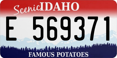 ID license plate E569371