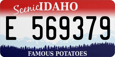 ID license plate E569379