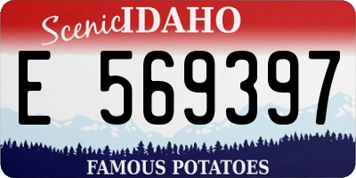 ID license plate E569397
