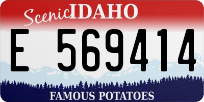 ID license plate E569414