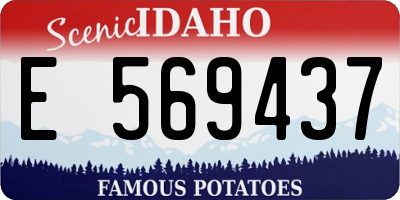ID license plate E569437