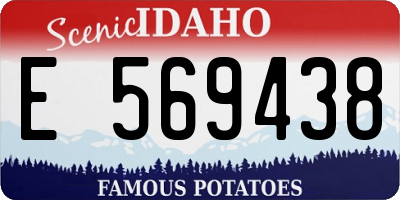 ID license plate E569438