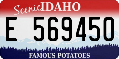 ID license plate E569450