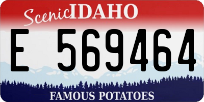 ID license plate E569464