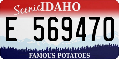 ID license plate E569470