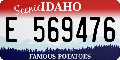 ID license plate E569476