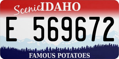 ID license plate E569672