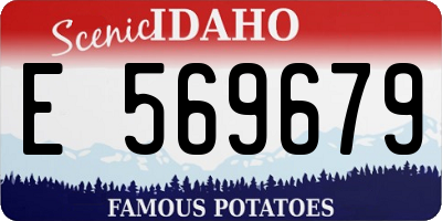 ID license plate E569679