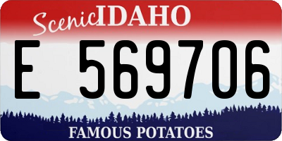 ID license plate E569706