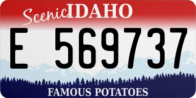 ID license plate E569737