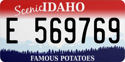 ID license plate E569769