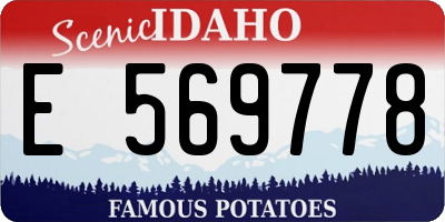 ID license plate E569778
