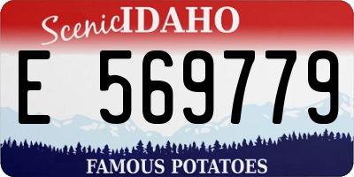 ID license plate E569779